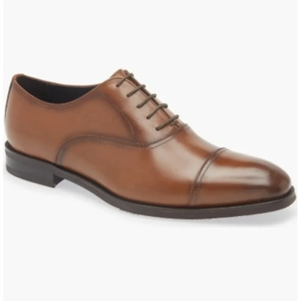 To Boot New York Adam Derrick Tan Southpoint Cap Toe Oxford Shoes Italy 11.5 M